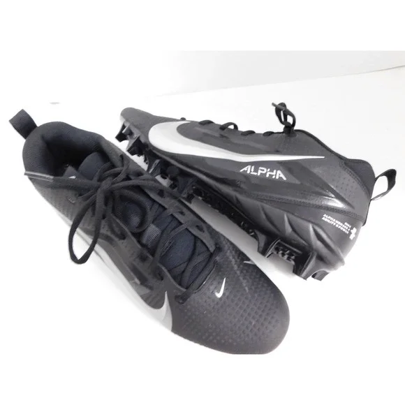 Nike Alpha Menace 4 Varsity Football Cleats Black SilverFN0027-002 sz 13